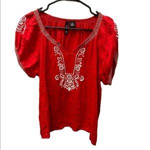 New Directions petite embroidered top